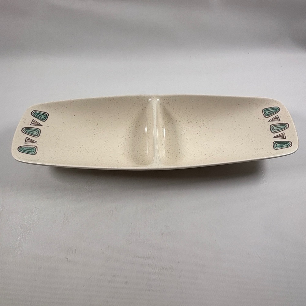 Vintage Navajo Metlox 16" Rectangular Divided Vegetable Bowl Serving Dish Relish - Picture 3 of 7